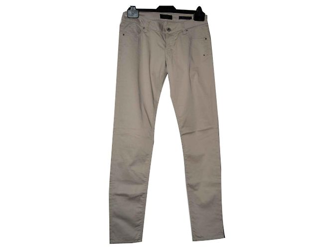 Calça Jeans Skinny Guess Bege de Algodão