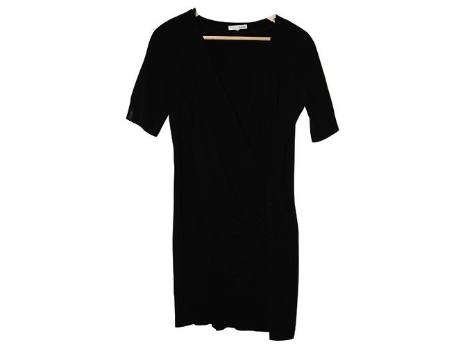 Ba&Sh Kleid Viper Schwarz Viskose