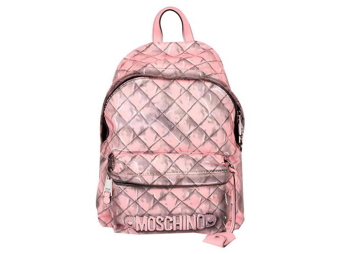 Moschino rucksack new Pink Leather  ref.113727