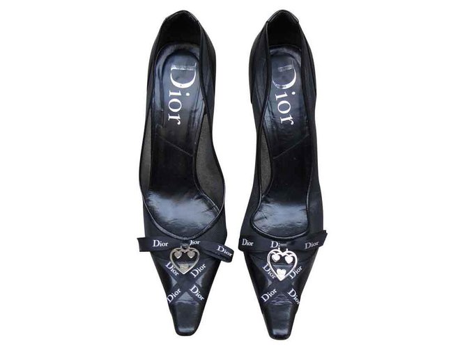 Dior Heels Black Leather  ref.113796