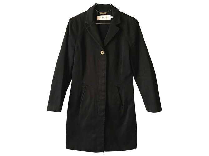 See by Chloé trench in cotone nero  ref.113814