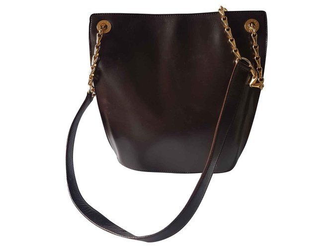 Céline Handbags Chocolate Leather  ref.113832