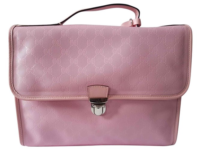 Gucci Bags Pink Leather Cloth  ref.113861