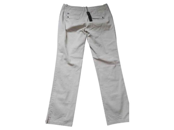 New IKKS Pants 42 beige Cotton  ref.113870