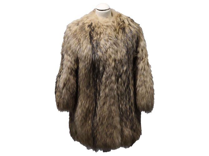 Sprung Frères Coats, Outerwear Beige Racoon  ref.113917
