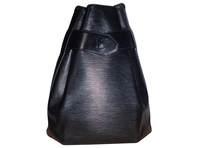 Louis Vuitton Bolsa de hombro GM Negro Cuero  ref.113974