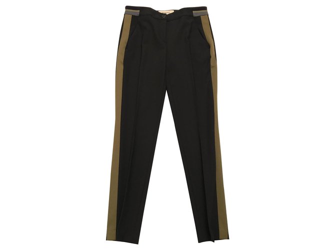 Pinko Pantalons, leggings Polyester Laine Elasthane Noir  ref.113996