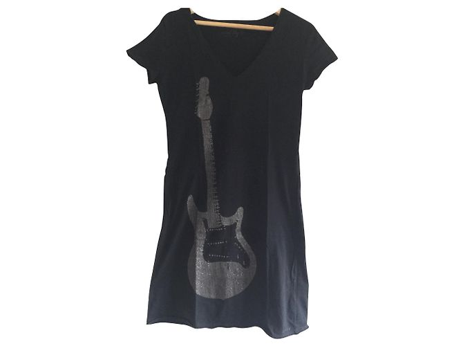 Autre Marque School Rag Short Dress Black Cotton