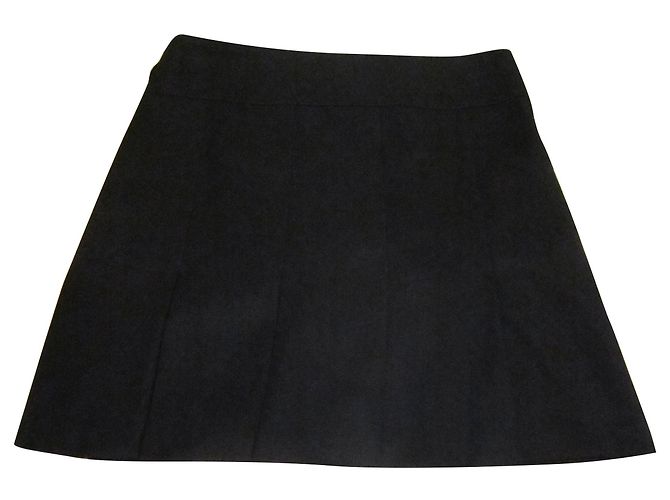 Falda de lana negra Burberry Negro