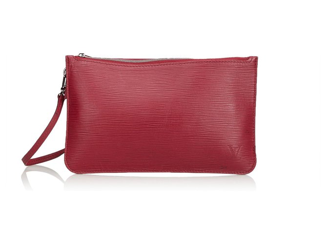 Louis Vuitton Epi Pouch Purses Wallets Cases Leather Red