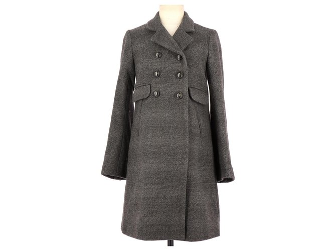 Comptoir Des Cotonniers Coat Grey Wool  ref.114158