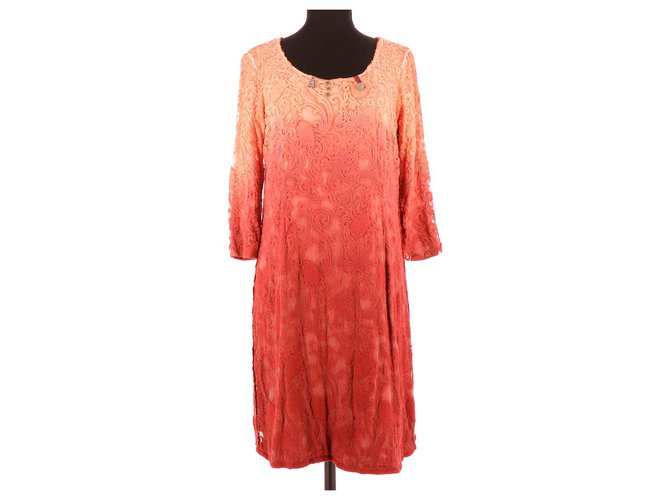 Elisa cavaletti Dress Coral Silk  ref.114167
