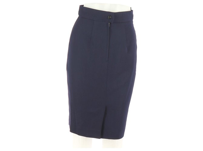 Marella Skirt suit Navy blue Wool  ref.114307
