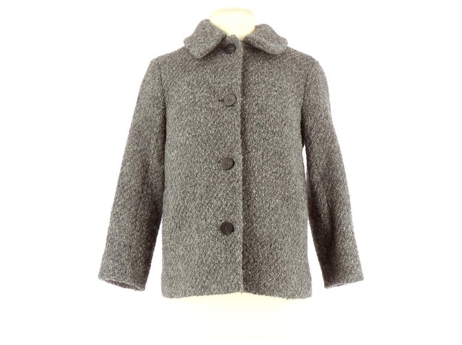 Comptoir Des Cotonniers Coat Grey Wool  ref.114314