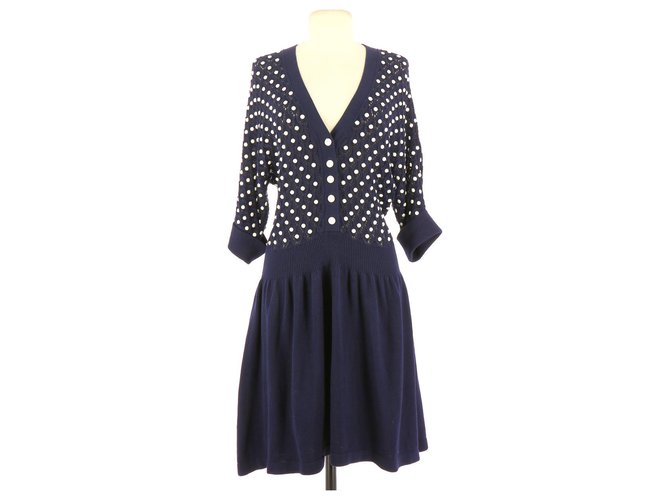 Marc by Marc Jacobs Dress Navy blue Cotton  ref.114334