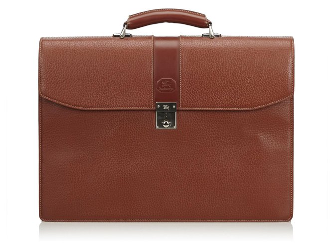 Burberry Leather Business Bag Brown  ref.114537