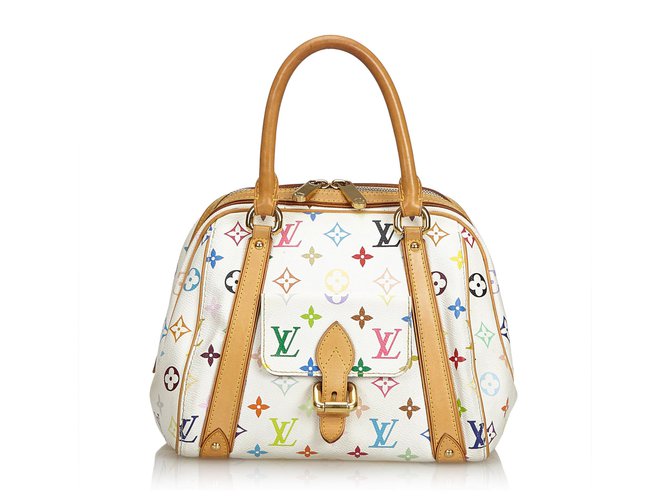 Louis Vuitton White Monogram Multicolore Canvas Priscilla Bag