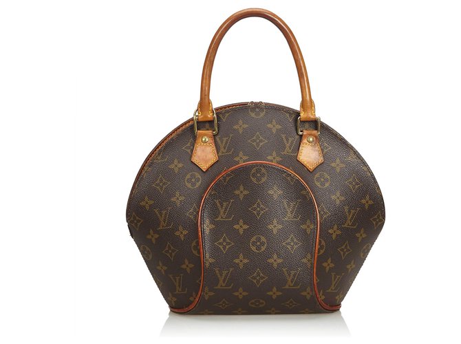 Louis Vuitton Monogram Ellipse PM Brown Leather Cloth  ref.114577