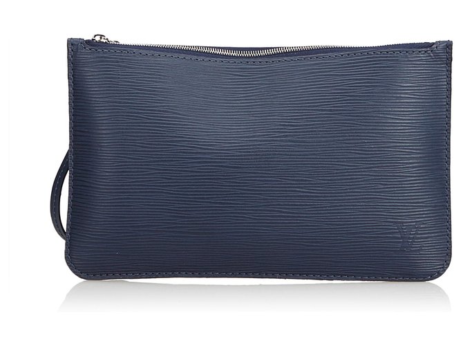 Louis Vuitton Epi Pouch Blue Leather  ref.114588