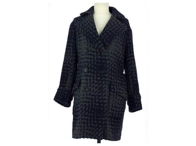 Comptoir Des Cotonniers Coat Grey Wool  ref.114661