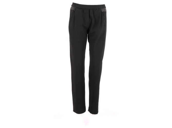 The Kooples Sport Trousers Black Polyester  ref.114695