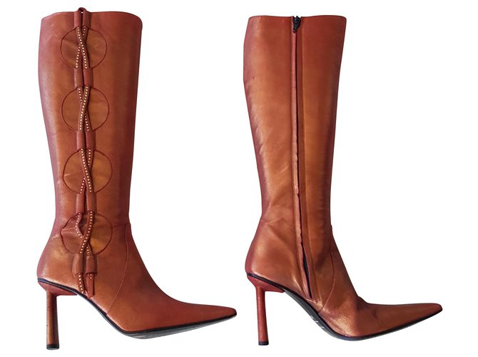 Autre Marque Jewelry boots slightly square ends. Lambskin  ref.114794