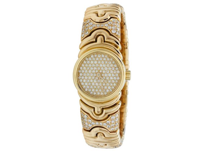 Bulgari watch "Parentesi" model in yellow gold, diamants.  ref.114870