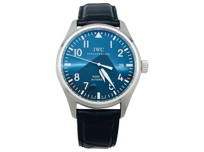 Autre Marque IWC watch, "Mark XVI", steel and leather.  ref.114879