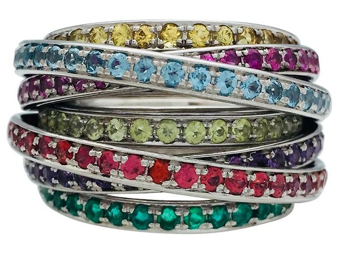 De Grisogono Ring, model "Allegra", colored stones.