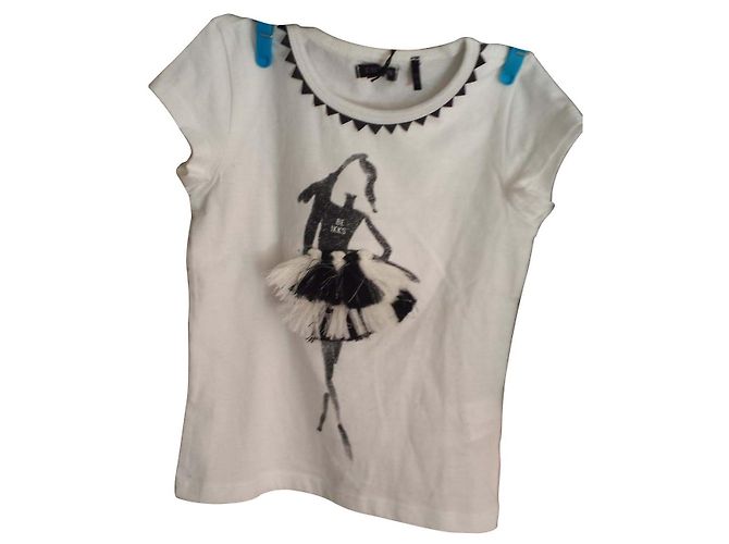 Ikks Mädchen T-Shirt Baumwolle Eggshell Aus weiß