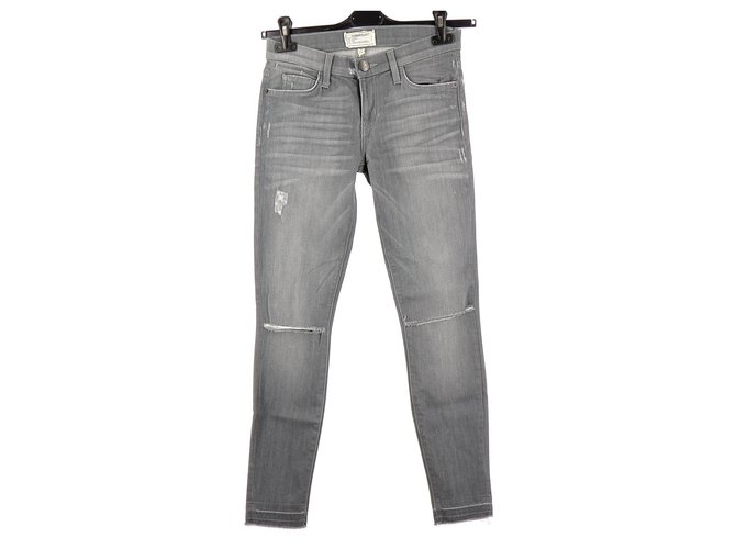 Current Elliott Jeans Grey Cotton  ref.114940