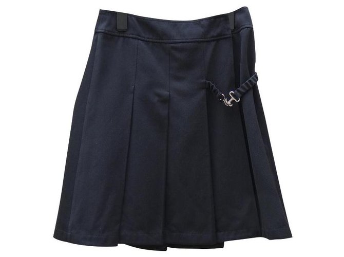 Miu Miu Skirts Black Cotton Wool  ref.114962