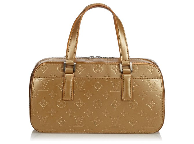Louis Vuitton Monogram Glace Shelton D'oro Pelle Pelle verniciata  ref.115026