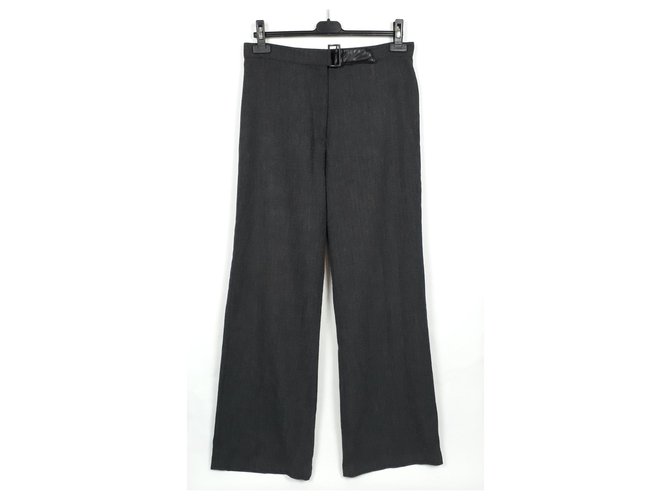 Trussardi pantalon large gris M / L 42 Polyester Viscose  ref.115100