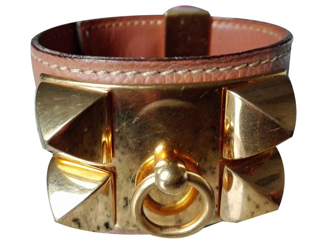 Hermès Bracelets Caramel Leather  ref.115106