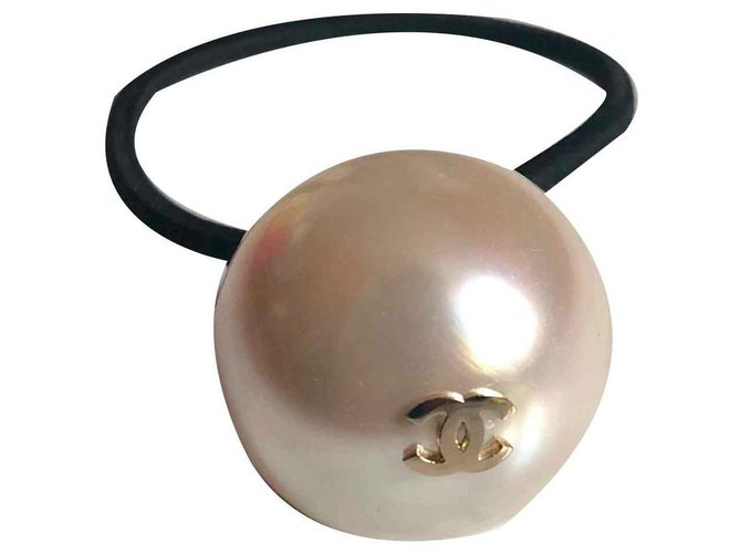 Chanel joyas de perlas elásticas Crudo  ref.115134