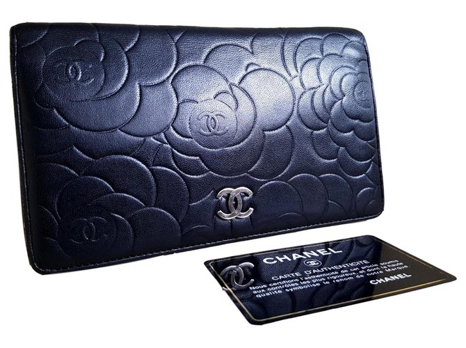 Chanel Wallets Black Leather  ref.115187
