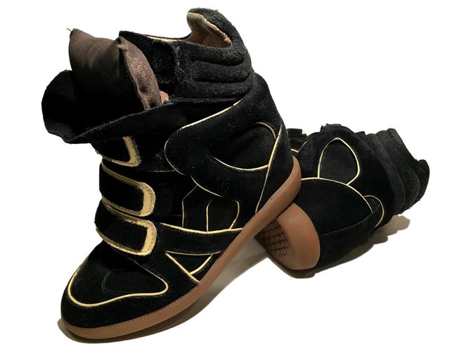 Isabel Marant Etoile scarpe da ginnastica Nero Pelle  ref.115188