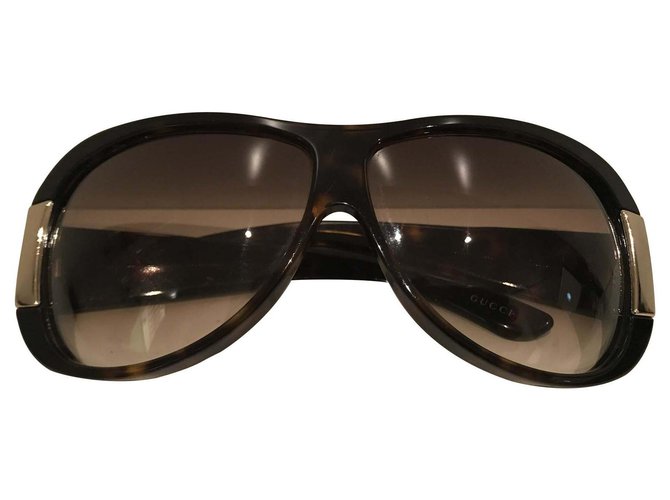Gucci Des lunettes de soleil Acetate Marron  ref.115203