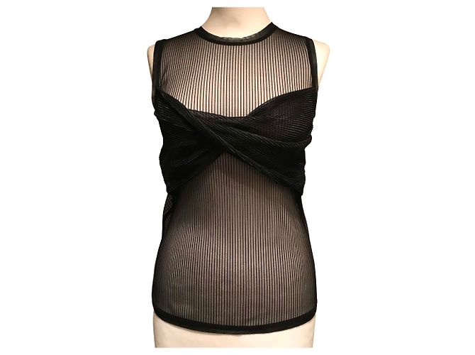 Top trasparente nero Pinko