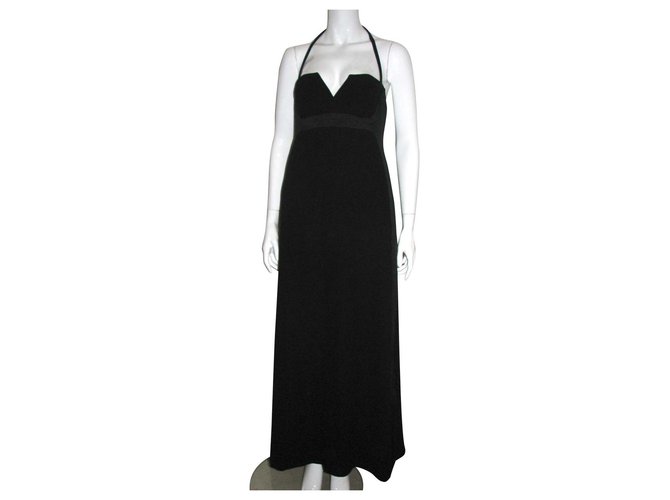 Max Mara Evening gown in black Wool Viscose Acetate  ref.115216