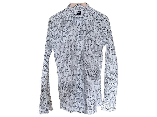 D&G shirt with rounded draws White Cotton  ref.115262