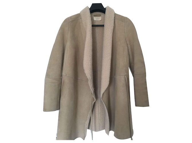 Bash Véritable peau lainée beige Ba&Sh