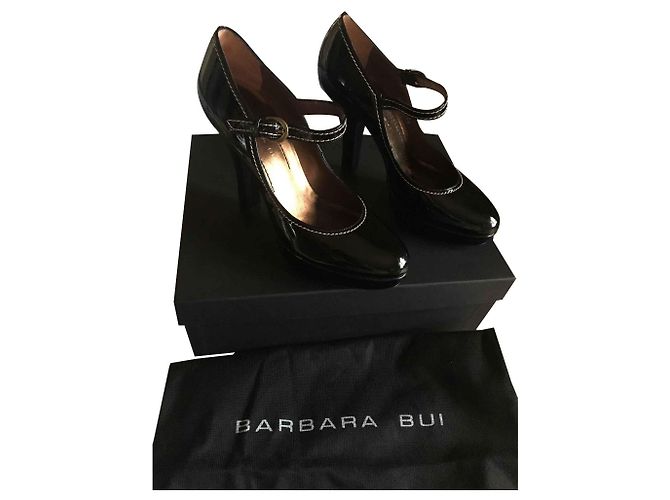 Barbara Bui BUI Babies Black Vernis Leather Heels Size 36