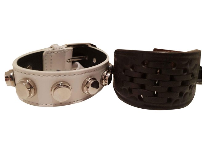 Saint Laurent Bracelets Black Leather  ref.115453