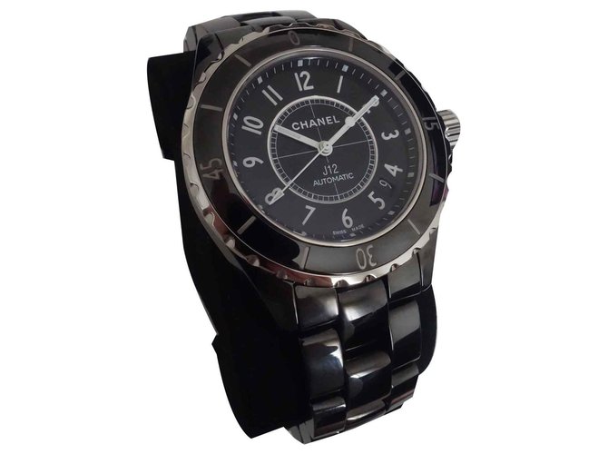 Relógio J12 Chanel automático Preto Cerâmico  ref.115483