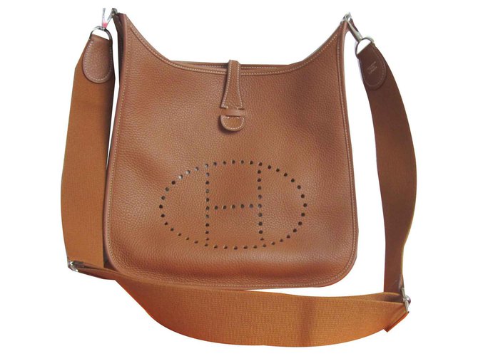 Hermès bag Evelyne Caramel Leather  ref.115499