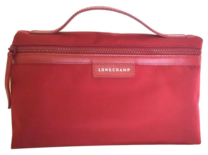 Longchamp Neo Folding Bordeaux Couro Nylon  ref.115541