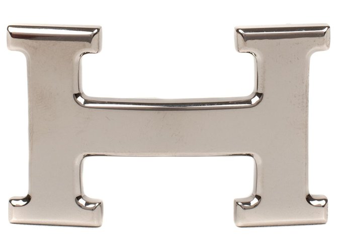 Hermès Constance belt buckle in glossy silvery meatus, new condition! Steel  ref.115600