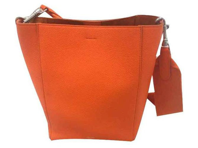 Céline SANGLE Orange Leather  ref.115602